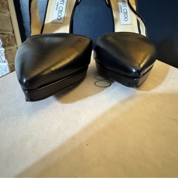 Jimmy Choo Dorsay Vinse 120 black/Anthracite strappy stiletto pumps size 37.5 - Picture 6 of 16